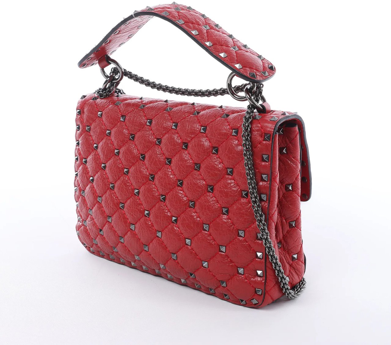 Valentino Garavani Valentino Rockstud Spike Chain 2Way Crossbody Bag in Red Divers