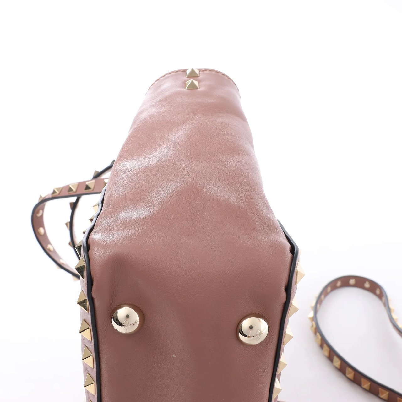 Valentino Garavani Rockstud Leather 2Way Handbag in Dusty Pink Roze