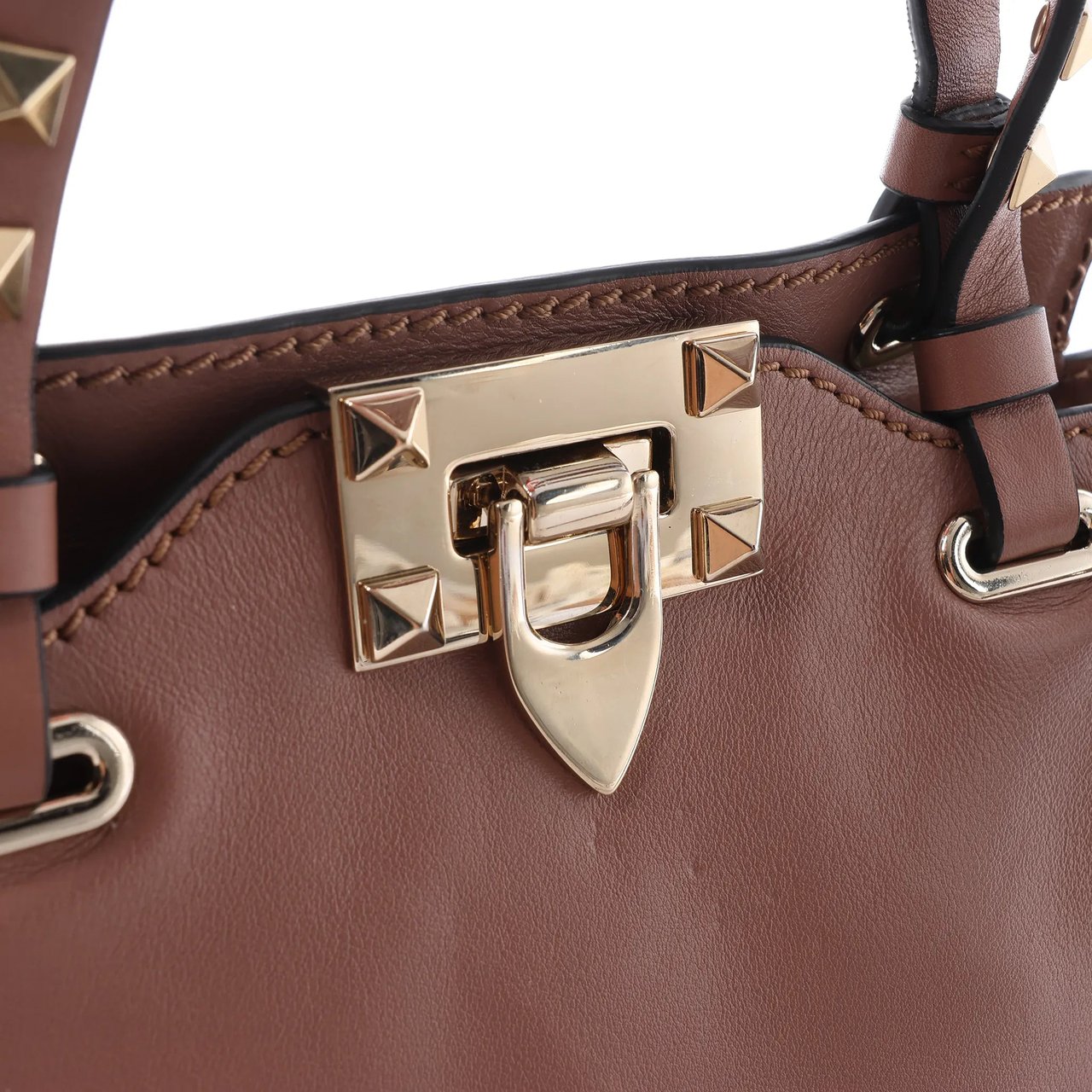 Valentino Garavani Rockstud Leather 2Way Handbag in Dusty Pink Roze