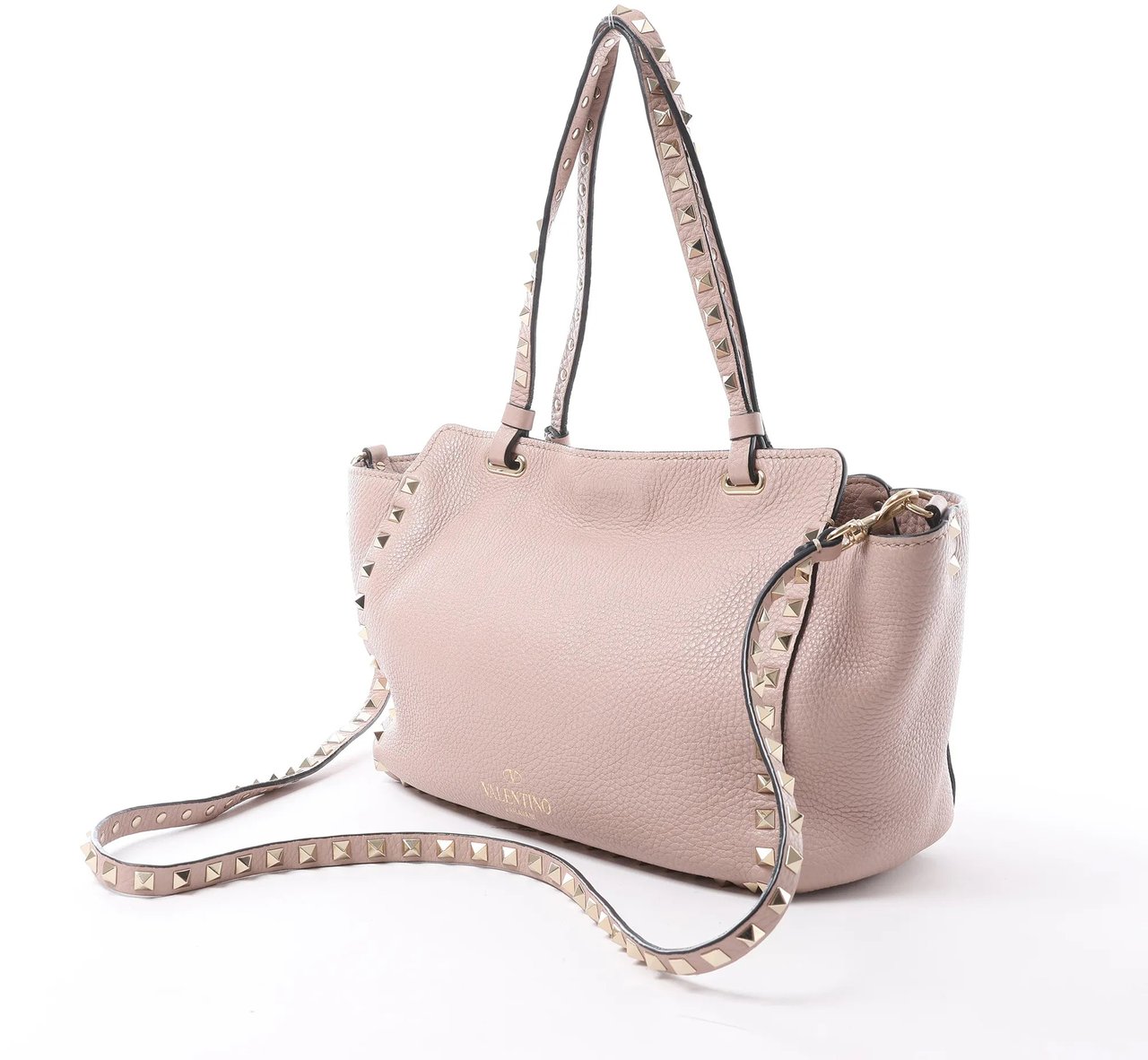 Valentino Garavani Rockstud Leather 2Way Handbag in Dusty Pink Roze