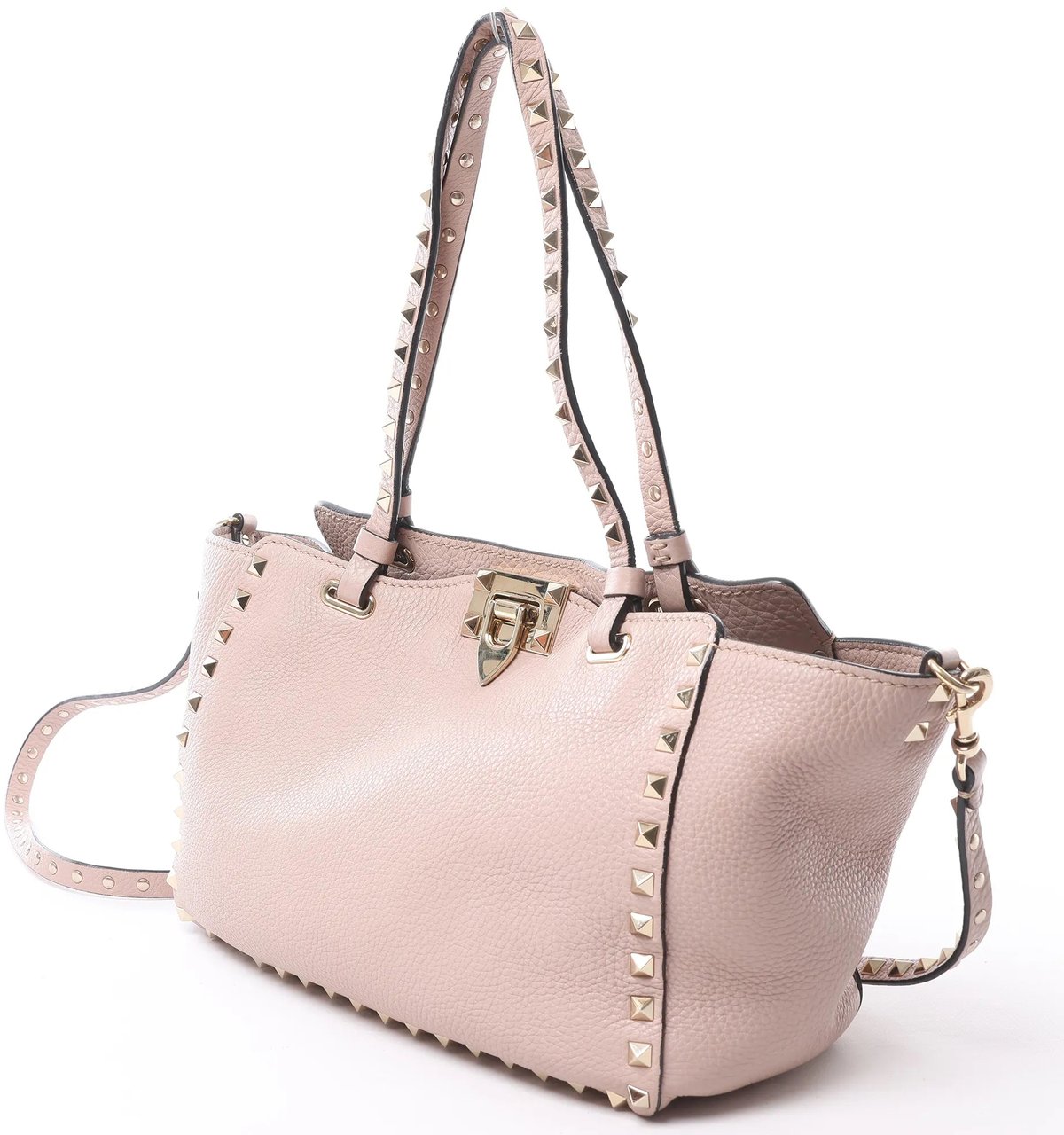 Valentino Garavani Rockstud Leather 2Way Handbag in Dusty Pink Roze