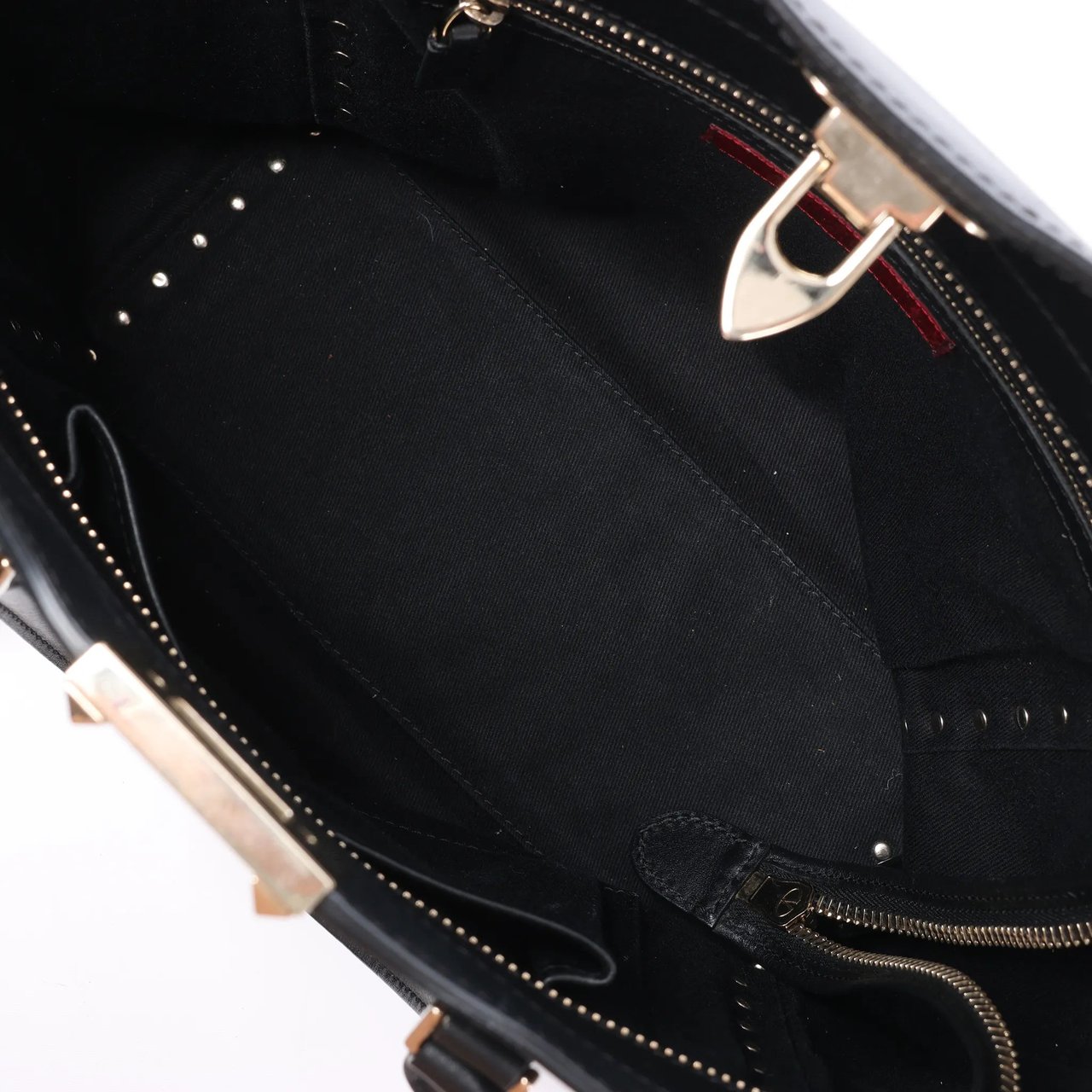 Valentino Garavani Rockstud Leather 2Way Handbag in Black Zwart