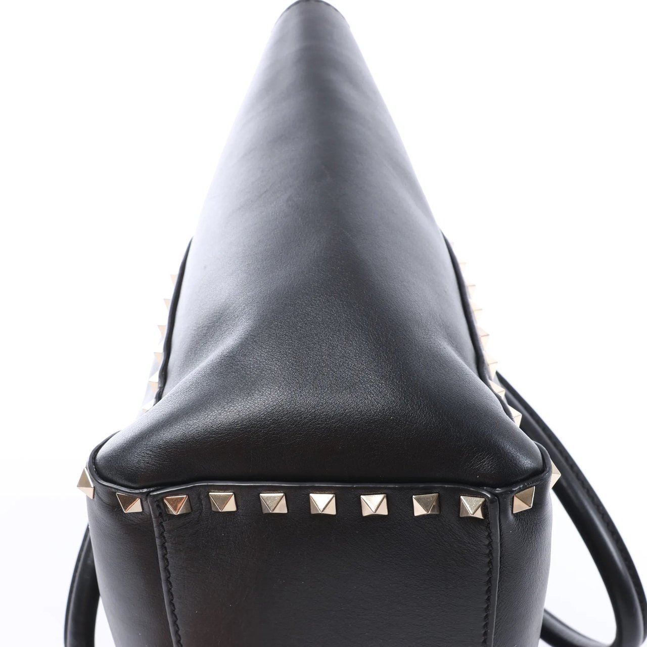 Valentino Garavani Rockstud Leather 2Way Handbag in Black Zwart