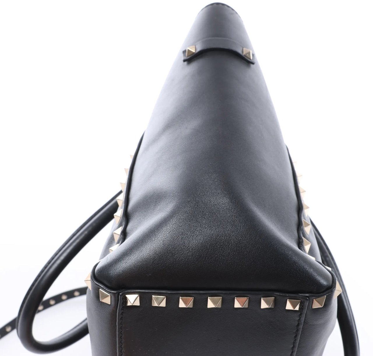 Valentino Garavani Rockstud Leather 2Way Handbag in Black Zwart