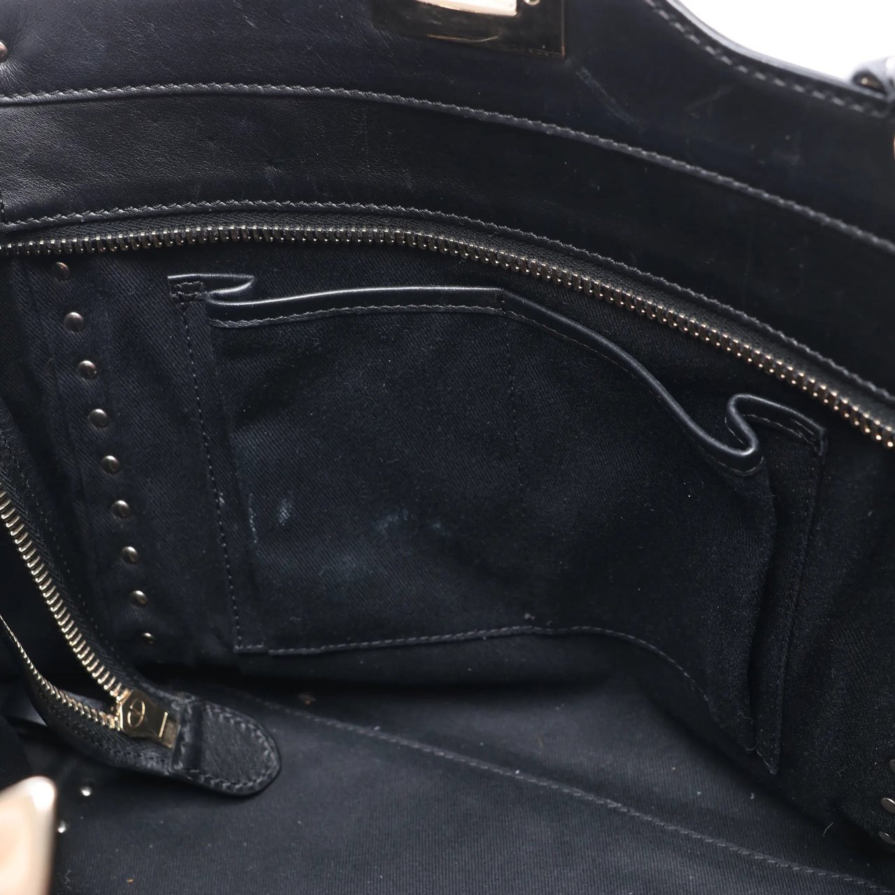 Valentino Garavani Rockstud Leather 2Way Handbag in Black Zwart