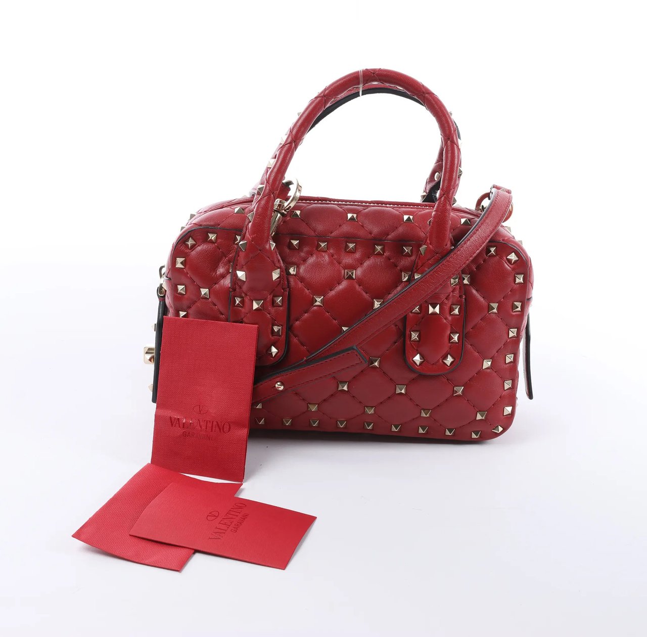 Valentino Garavani Valentino Rockstud 2Way Handbag in Red Divers