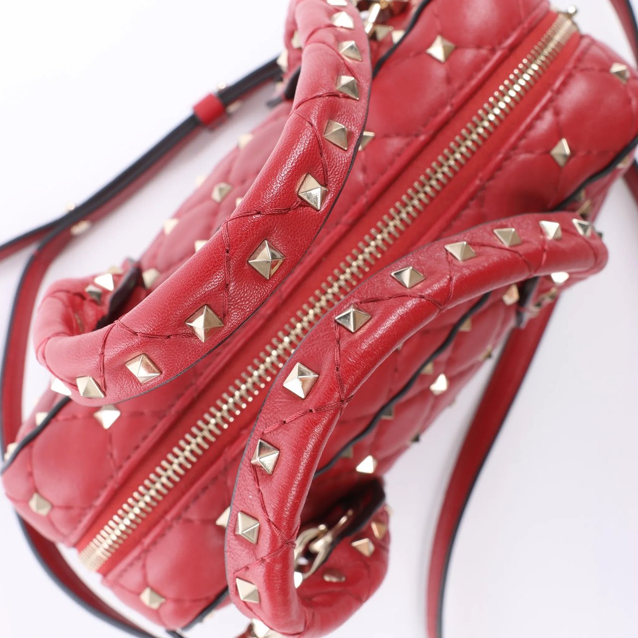 Valentino Garavani Valentino Rockstud 2Way Handbag in Red Divers