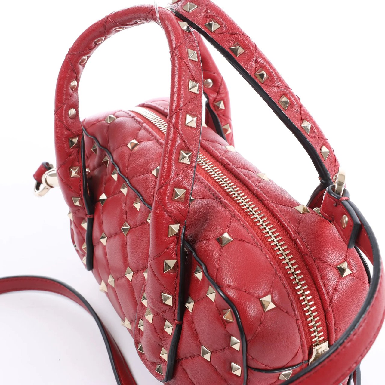 Valentino Garavani Valentino Rockstud 2Way Handbag in Red Divers