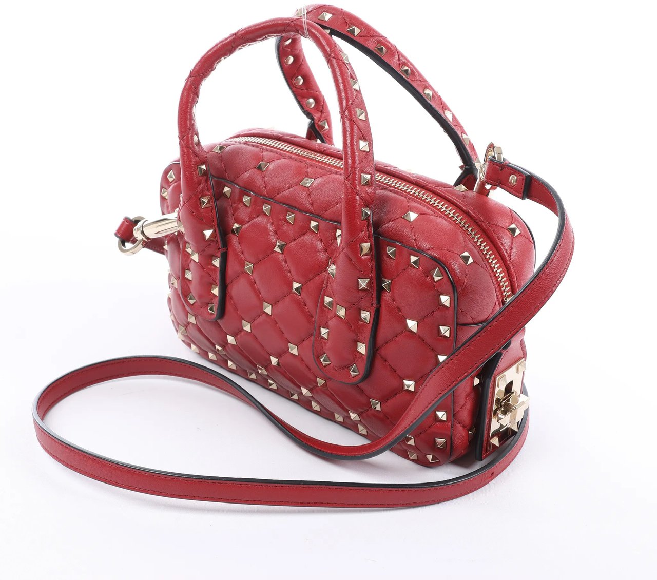 Valentino Garavani Valentino Rockstud 2Way Handbag in Red Divers