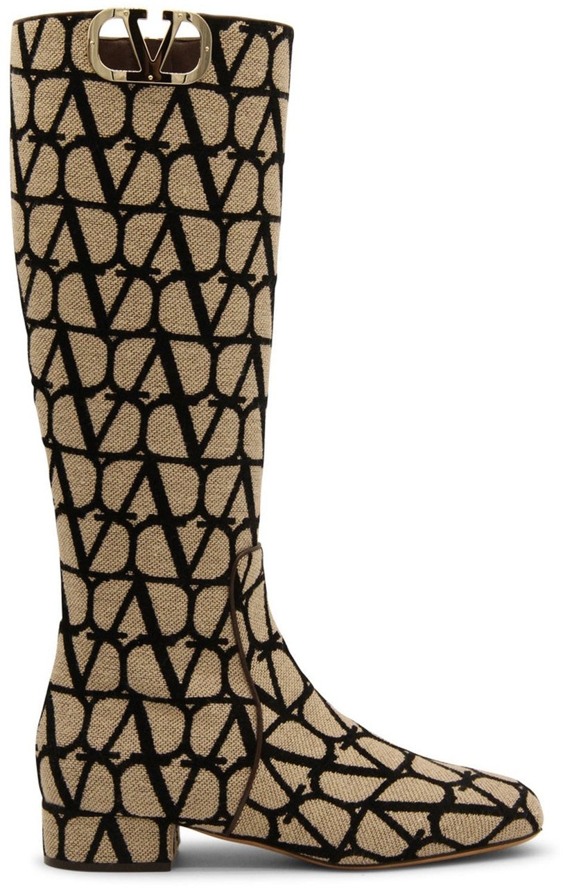 Valentino Garavani Canvas Logo Boots Divers