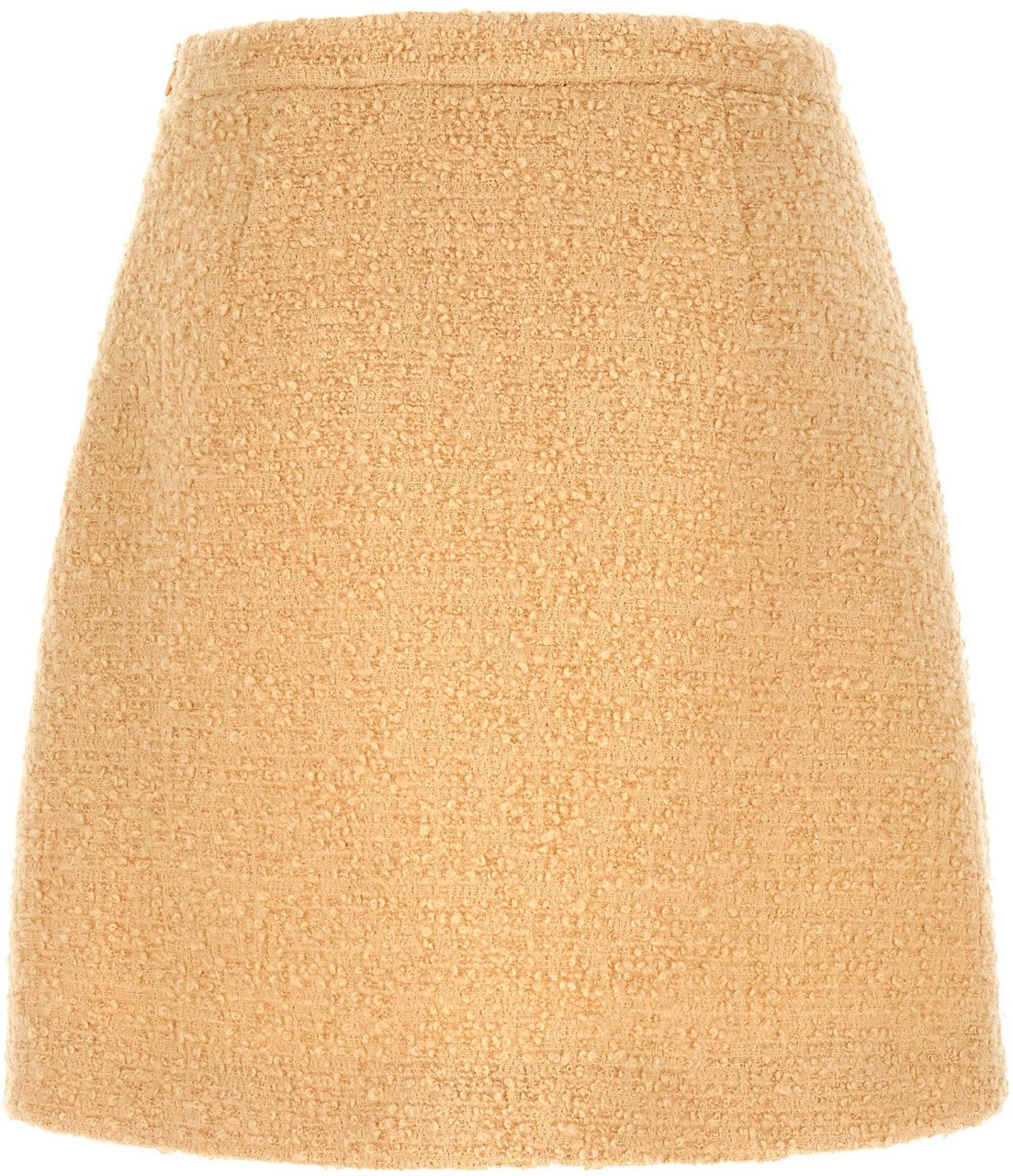 Valentino Garavani Beige Virgin Wool Long Skirt Beige