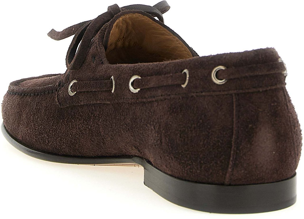 Valentino Garavani Brown Cowhide Slip-On Loafers Bruin