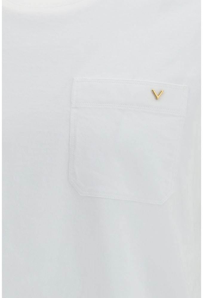 Valentino Garavani White Cotton T-Shirt Wit