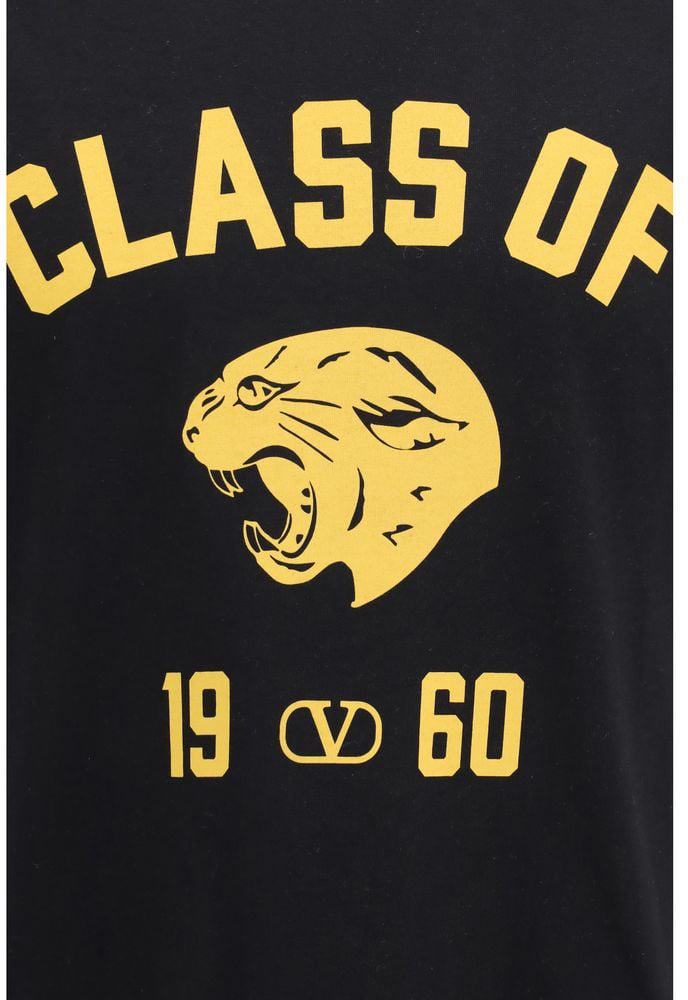 Valentino Garavani Black Cotton T-Shirt Zwart
