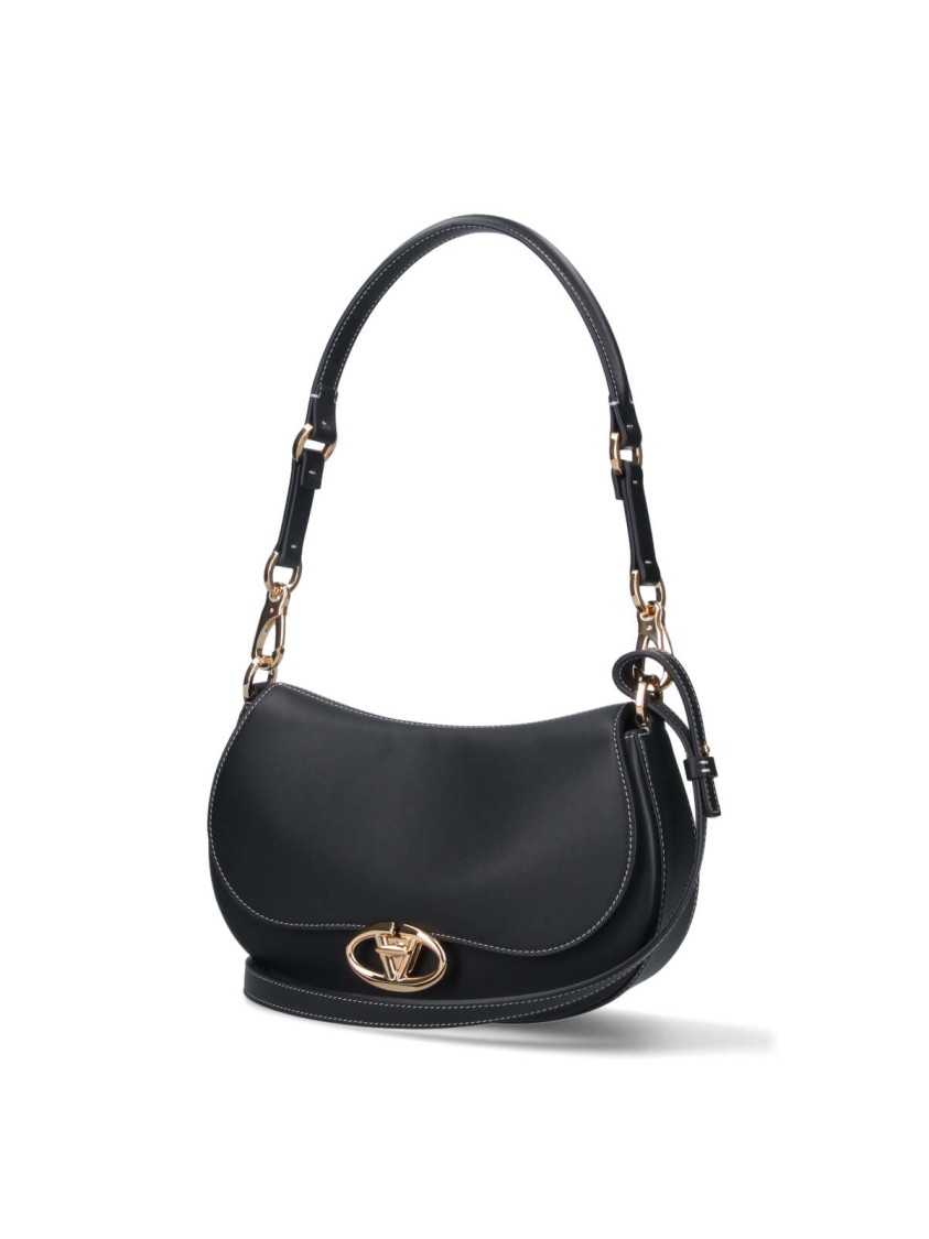 Valentino Garavani Small 'Ohval' Shoulder Bag – Black Zwart