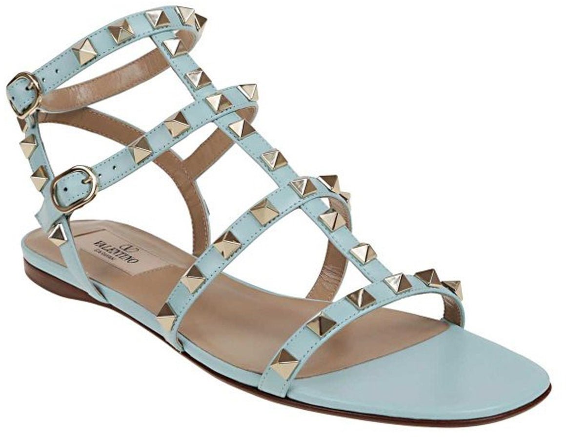 Valentino Garavani Valentino Garavani Rockstud T05 Flats Sandals Blauw