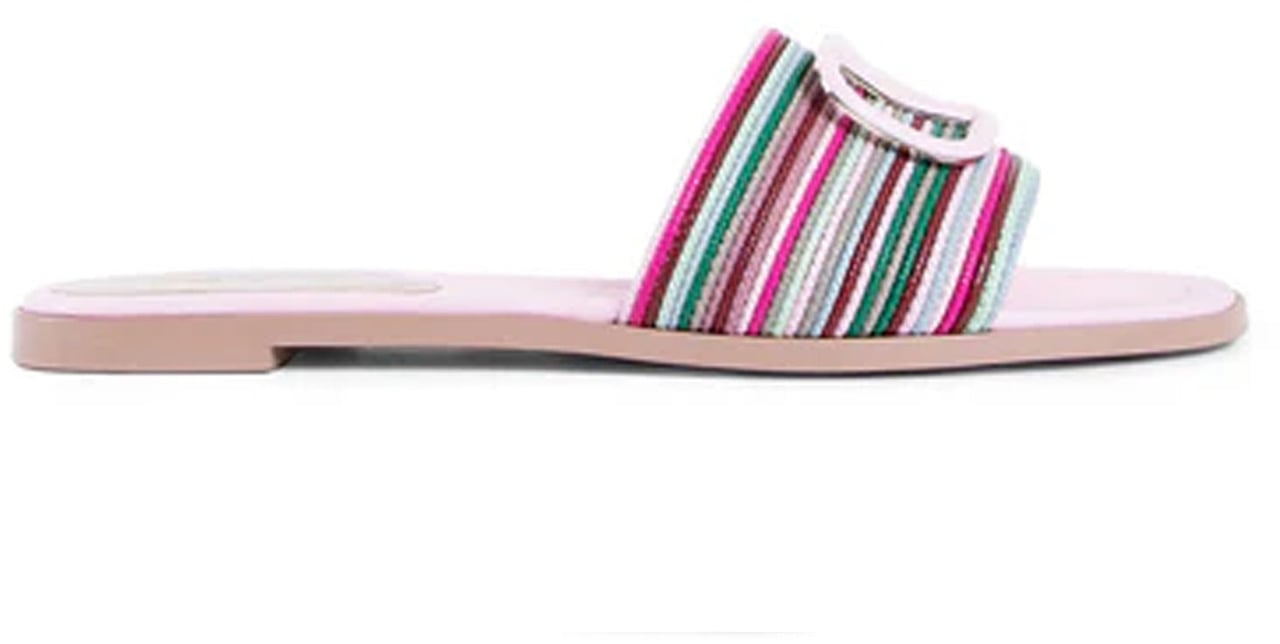 Valentino Garavani Valentino Garavani V Logo Signature Slides Roze