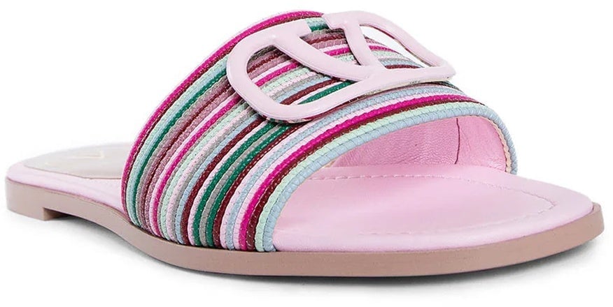 Valentino Garavani Valentino Garavani V Logo Signature Slides Roze