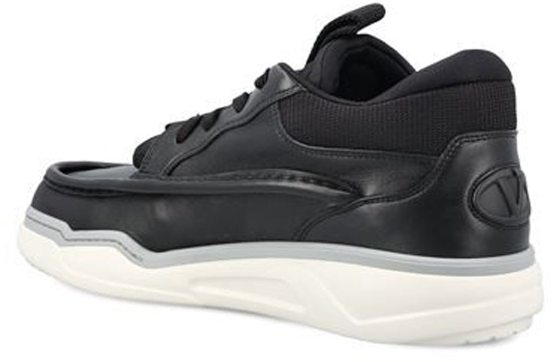 Valentino Garavani Valentino Garavani 'Hybrid Rainboot' Leather Sneakers Zwart