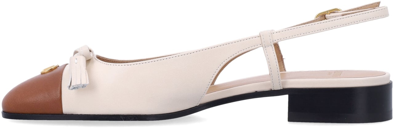 Valentino Garavani Sling Back Folifoliage Butter White Tabacco Wit