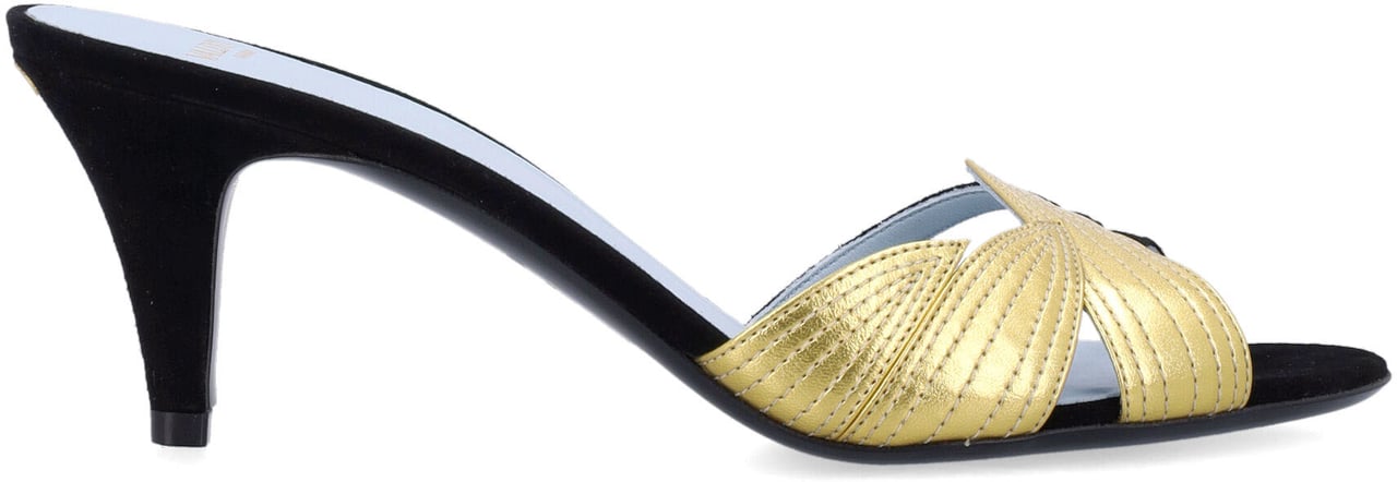 Valentino Garavani Slide Foliafoliage T65 Nero Zwart