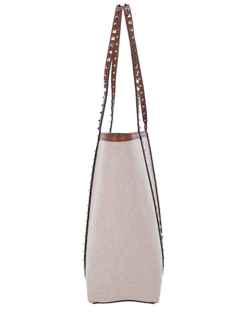 Valentino Garavani "Rockstud" Tote Bag – Beige Neutraal