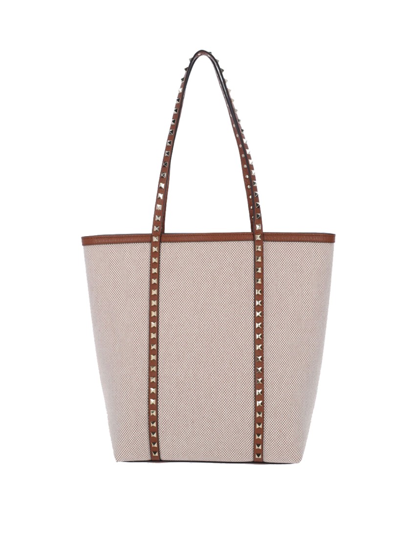 Valentino Garavani "Rockstud" Tote Bag – Beige Neutraal