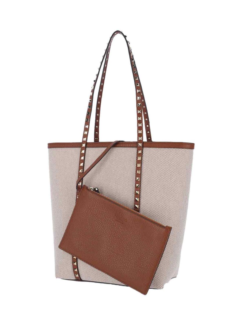Valentino Garavani "Rockstud" Tote Bag – Beige Neutraal