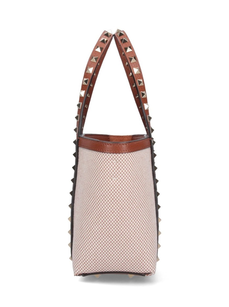 Valentino Garavani "Rockstud" Small Shopping Bag – Beige Neutraal