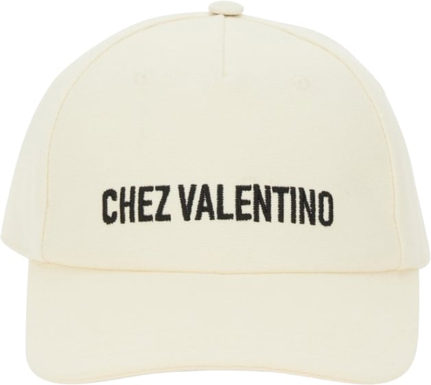 Valentino Garavani Structured Cotton Baseball Cap Neutraal
