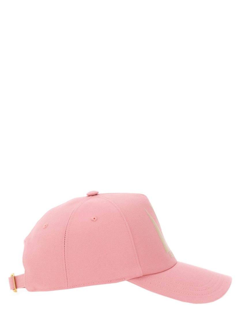 Valentino Garavani Structured Cotton Baseball Hat Roze