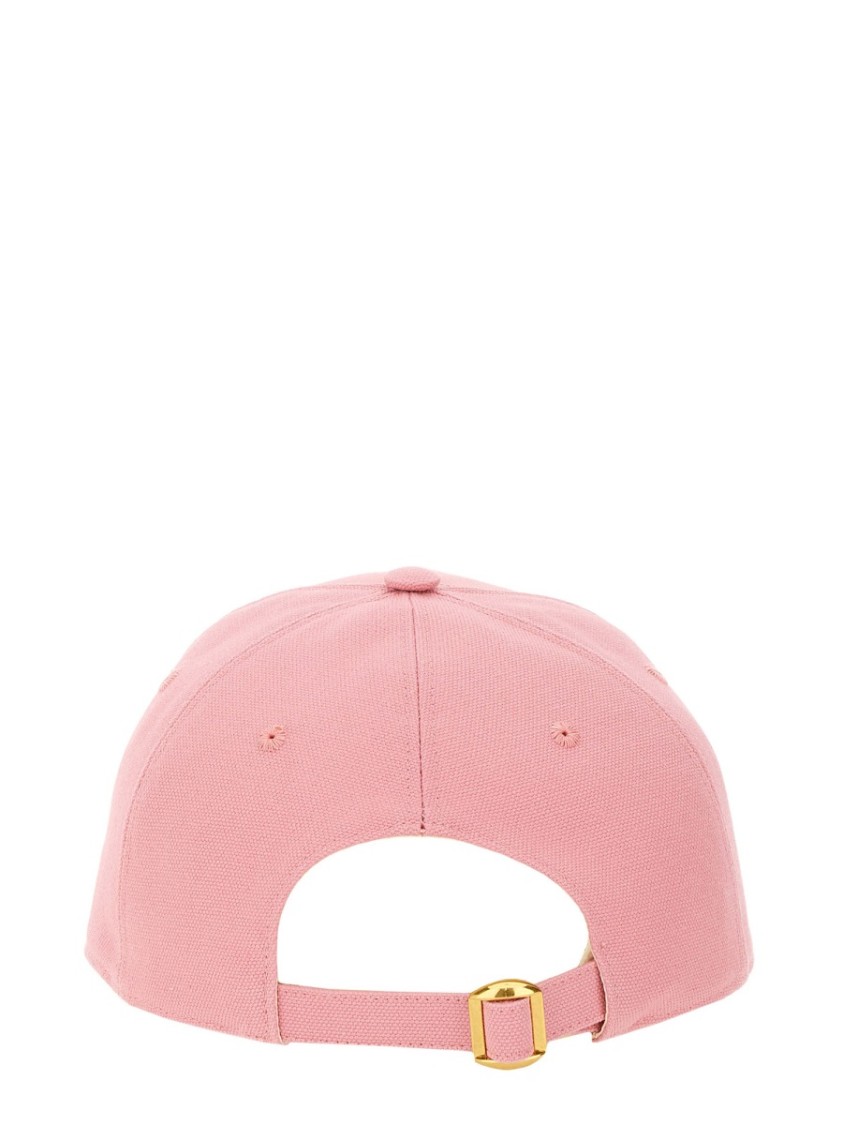 Valentino Garavani Structured Cotton Baseball Hat Roze