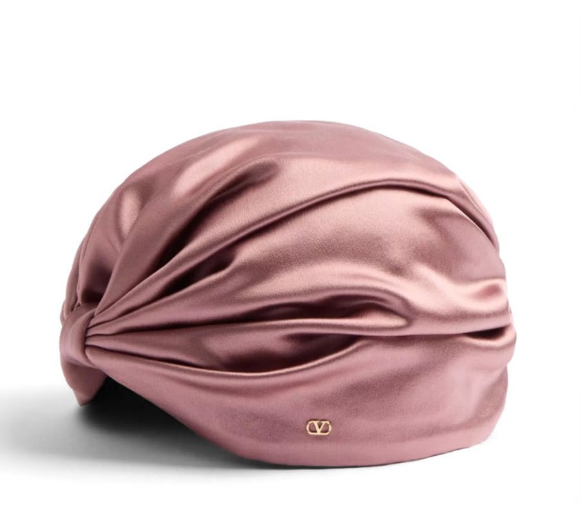 Valentino Garavani Silk Turban Scarf Roze