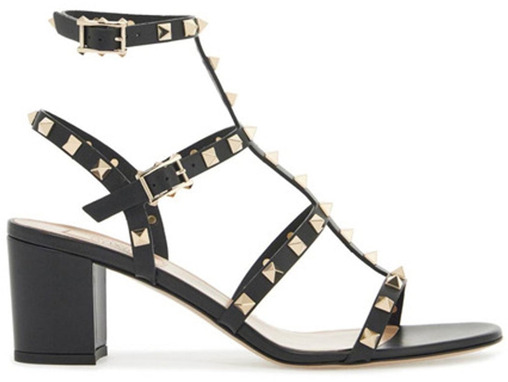 Valentino Garavani Valentino Garavani Rockstud 60 Leather Sandals Zwart