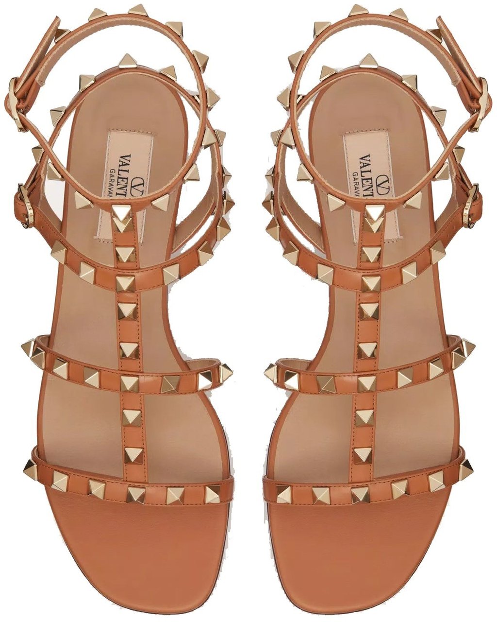 Valentino Garavani Valentino garavani Rockstud Flat Sandals Bruin
