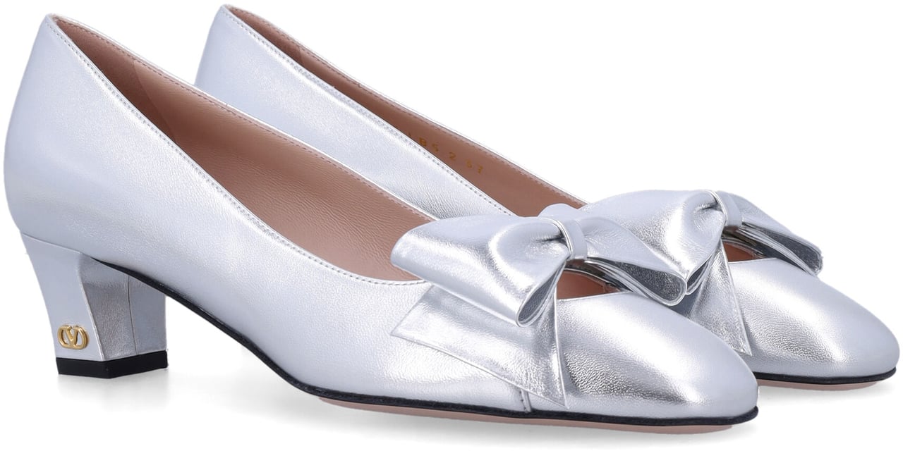 Valentino Garavani Bowow Pump T45 Argento Zilver