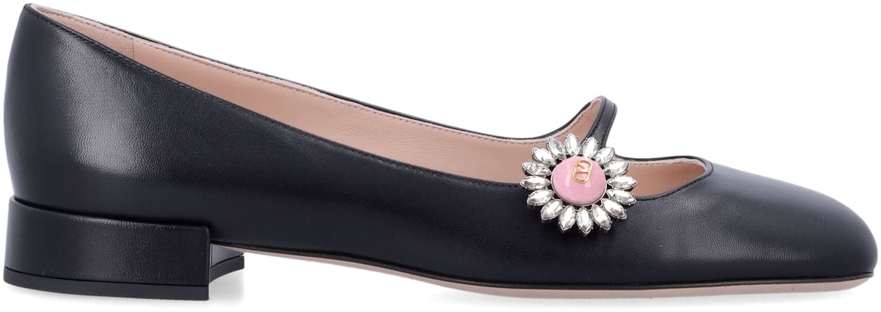 Valentino Garavani Ballerina Daisy Jewel Nero Zwart