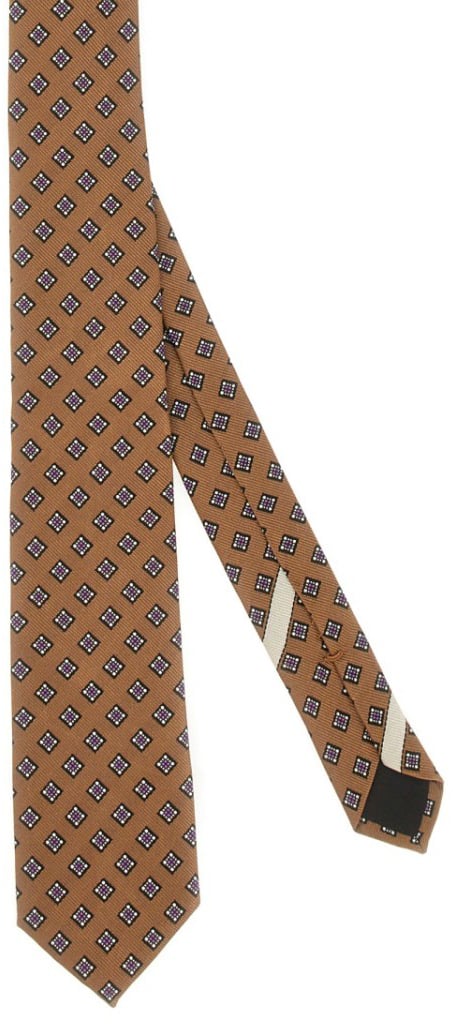 Valentino Garavani Silk "Valentie" Tie Bruin