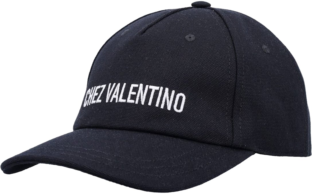 Valentino Garavani Valentino Garavani Cotton Baseball Cap Zwart