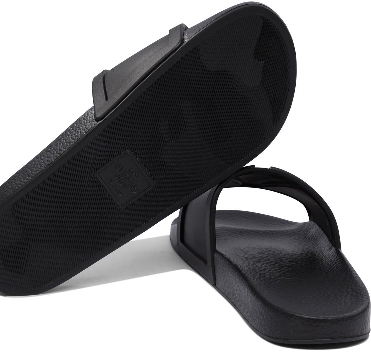 Valentino Garavani Slides with Vlogo Zwart