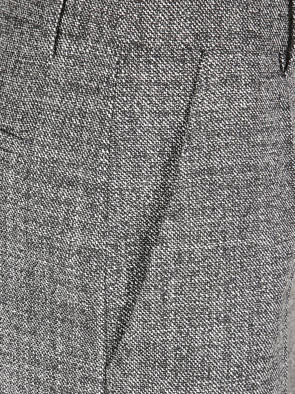 Valentino Garavani Flared White Trousers With Metal Closure Grijs