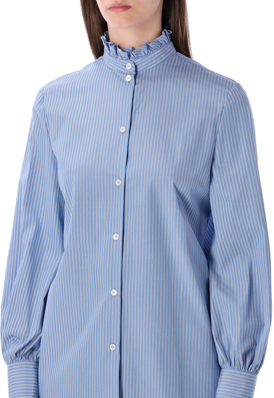 Valentino Garavani Shirt Stripe Iris White Stripe Wit