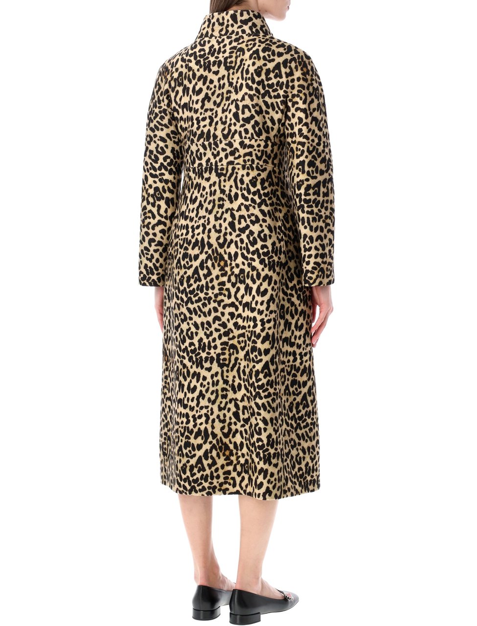 Valentino Garavani Doppiopetto Animalier Jewel Button Luxury Coat Neutraal