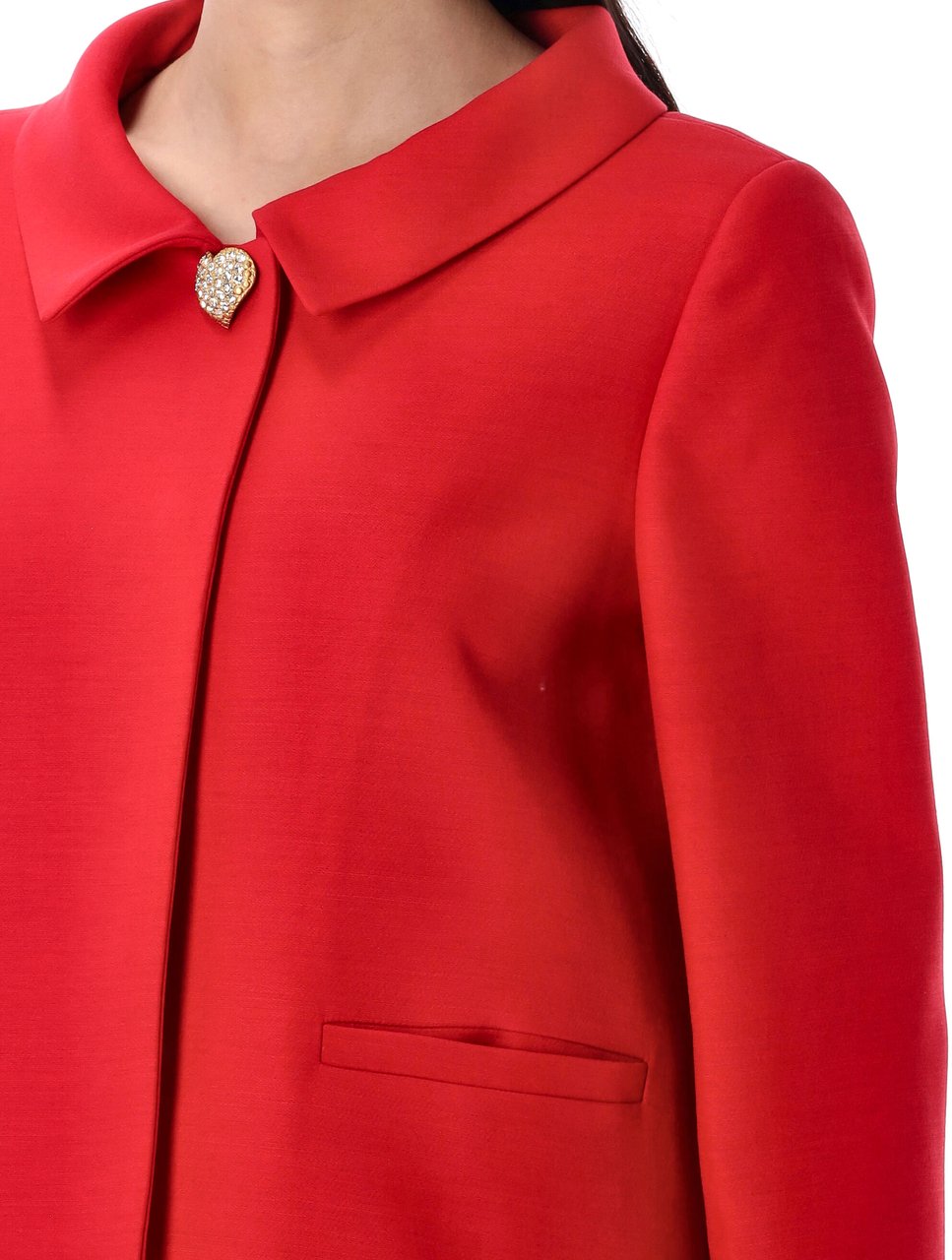 Valentino Garavani Cropped Jacket Crepe Coutre Paris Red Rood
