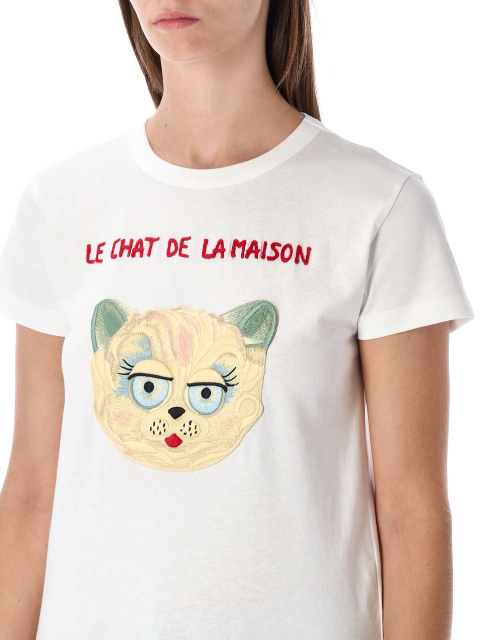 Valentino Garavani Tshirt Cat Bianco Wit