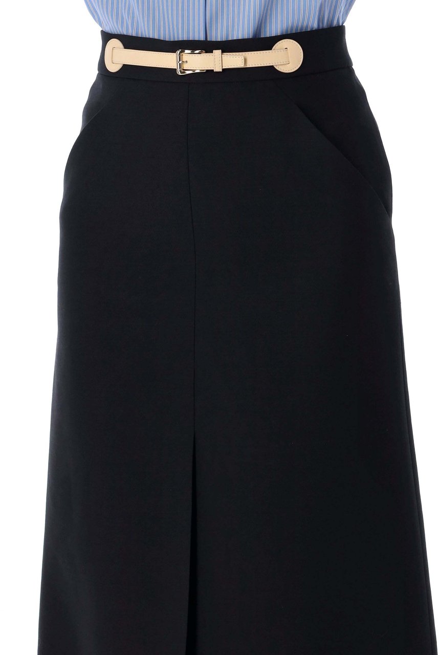 Valentino Garavani Midi Skirt Nero Betulla Zwart