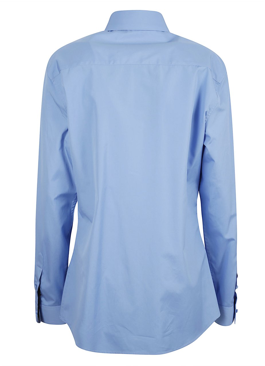 Valentino Garavani Light Blue Tailored Shirt With Refined Silhouette Blauw