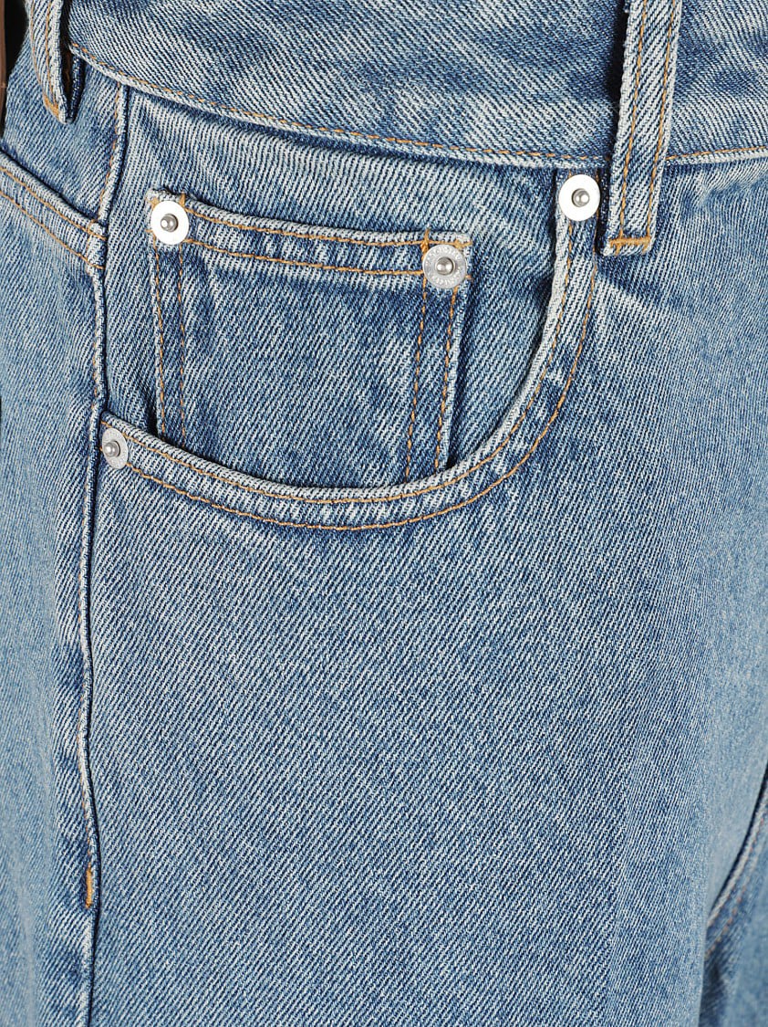 Valentino Garavani Classic Straight-Leg Jeans With Five-Pocket Design Blauw