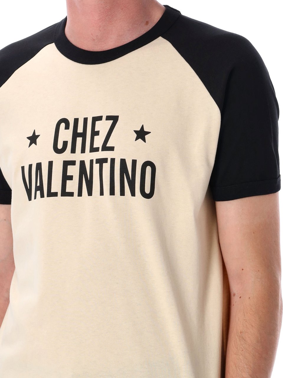 Valentino Garavani Tshirt Chez Valentino Rugby Butter Black Divers