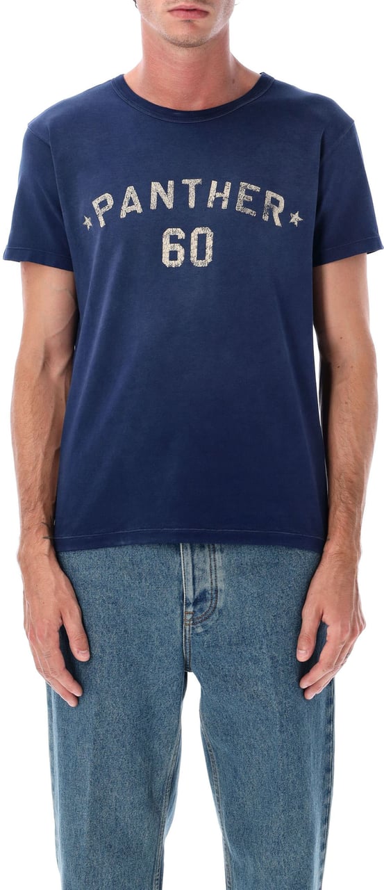 Valentino Garavani Tshirt Chez Valentino Panther Grandala Blue Blauw